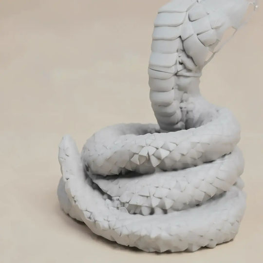 Άβαφη 3d Φιγούρα Basic King Cobra Headphone Holder Βάψιμο Diy Δώρο Χρώματα 15,2 Cm 1:12