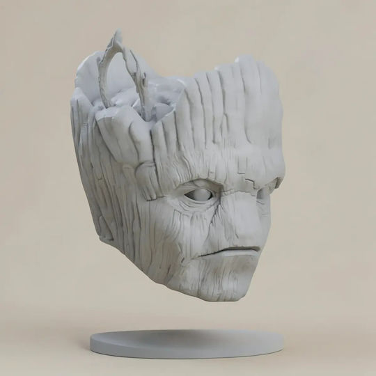 Unpainted 3D Figure Cosplay Groot Mask Wearable Painting DIY Gift Colors 15.2 Cm 1:12