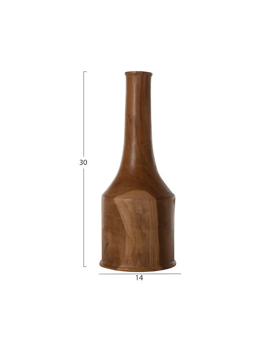 HomeMarkt Set Dekorative Vasen Hölzernes Braune Y14cm 3Stücke