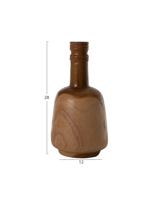 HomeMarkt Set Dekorative Vasen Hölzernes Braune Y14cm 3Stücke