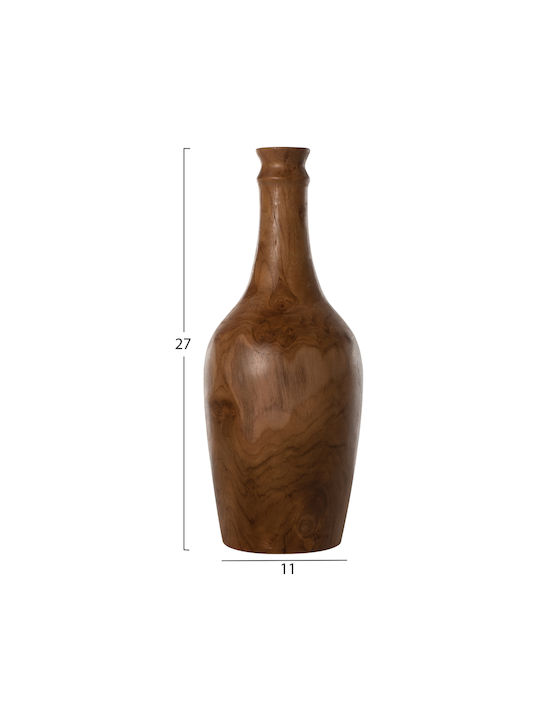 HomeMarkt Set Dekorative Vasen Hölzernes Braune Y14cm 3Stücke