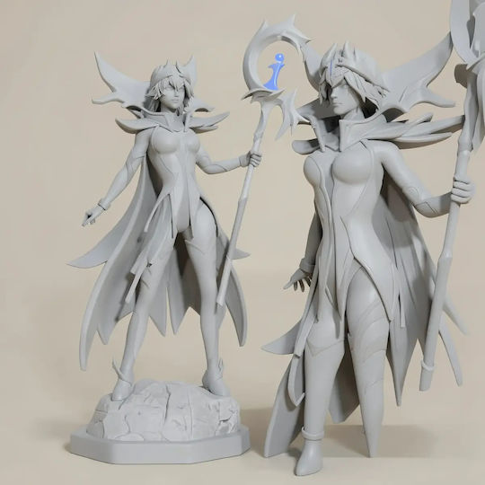 Unpainted 3D Figure Leblanc League Legends Files Painting Diy Gift Colors 15.2 Cm 1:12