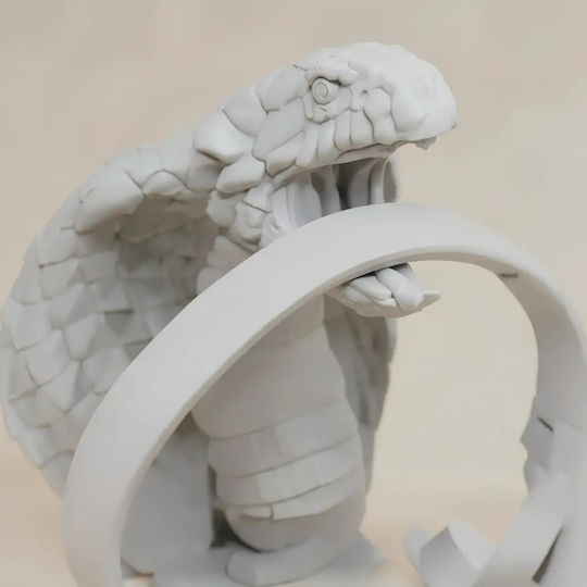 Άβαφη 3d Φιγούρα Basic King Cobra Headphone Holder Βάψιμο Diy Δώρο Χρώματα 30 Cm 1:6