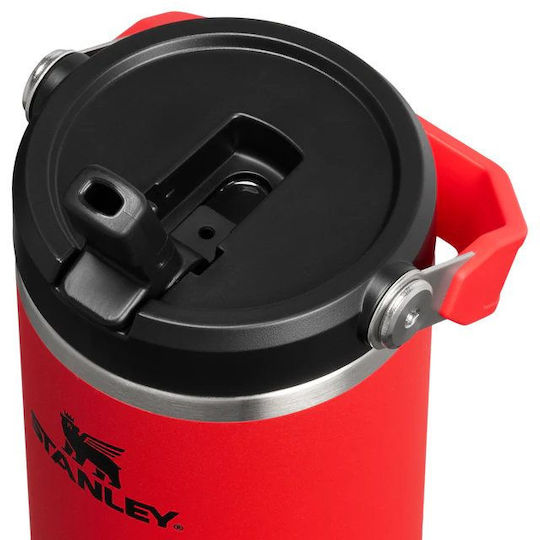 Stanley IceFlow Flip Сламка 2.0 Чаша с Дръжка Термоси Неръждаема Стомана Без BPA 590мл Чили Черен с Сламка и Дръжка