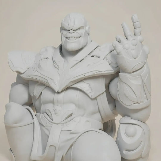 Unpainted 3D Figure Thanos Conqueror On Throne Digital Painting DIY Gift Colors 20 Cm 1:8
