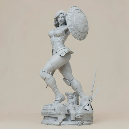 Unbemalte 3D Figur Wonder Woman Warrior Im Kampf Bereit Zum Bemalen Diy Geschenk Farben 15,2 Cm 1:12