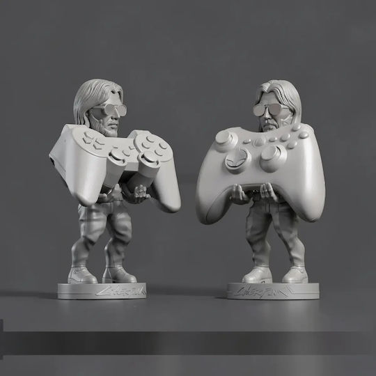 Sammlbare Figur Άβαφη 3d Keanu Reeves Johnny Silverhand Joystick Holder Basis Diy Δώρο Χρώματα 30 Cm 1:6