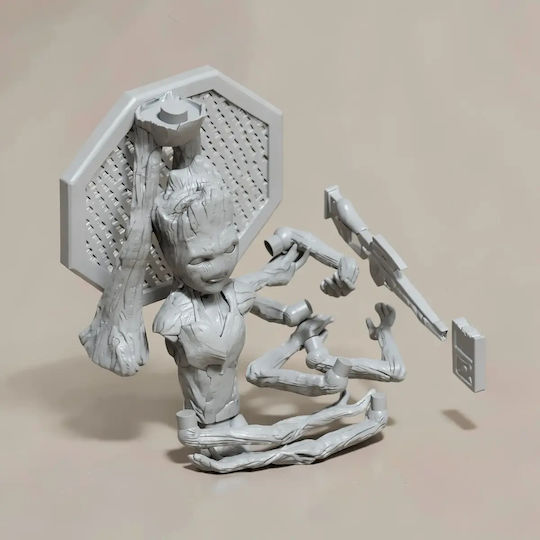 Unpainted 3D Figure Teenage Groot Painting DIY Gift Colors 30 Cm 1:6