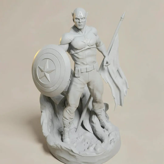 Abgebaute 3D Sammelbare Figur Classic Captain America Stand Pose Bemalt Diy Geschenk Farben 15,2 Cm 1:12
