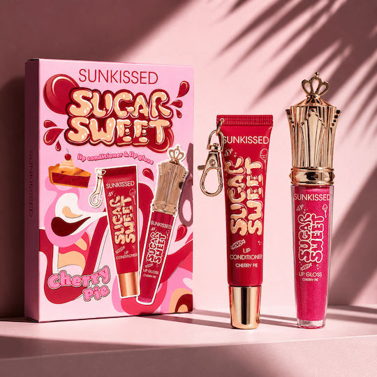 Sunkissed Sugar Sweet Lip Duo Makeup Set for Lips Cherry Pie 2 Pieces