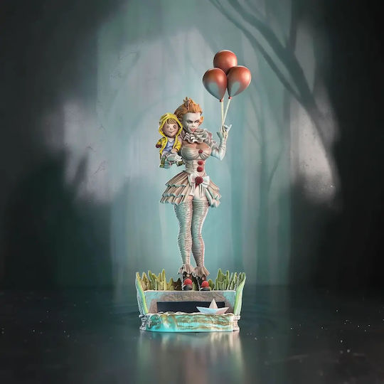 Unpainted 3D Figure Female Pennywise Painting DIY Gift Colors 20 Cm 1:8