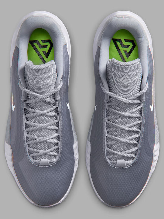 Giannis Freak 8 Χαμηλά Μπασκετικά Παπούτσια Wolf Grey / White / Volt