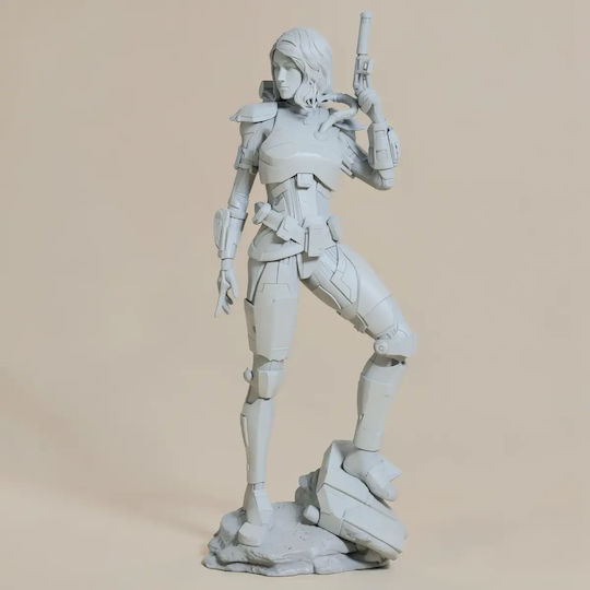 Ungefärliche Übersetzung:  
Unbemalte 3d Figur Shae Vizla Mandalorian 3d Bemalen Diy Geschenk Farben 30 Cm 1:6