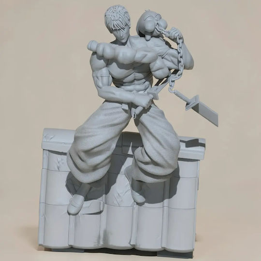 Unpainted 3D Figure Toji Fushiguro On Roof Jujutsu Kaisen Painting Diy Gift Colors 20 Cm 1:8