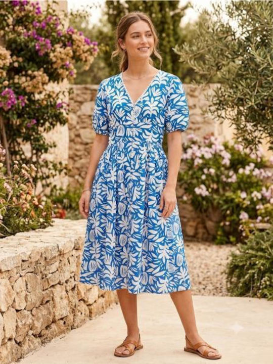 Maxi Dress Blue/White