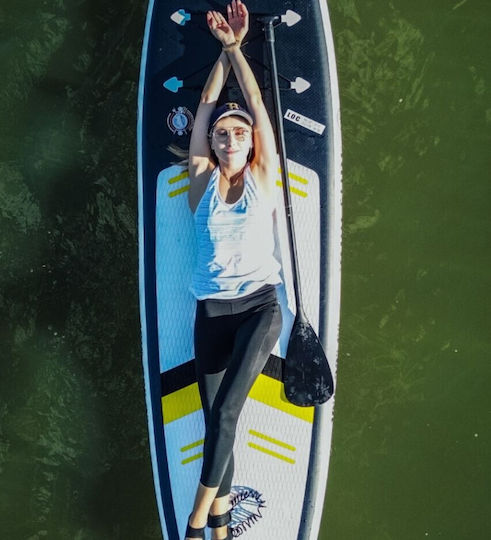 Homeone Aufblasbar SUP Board mit Länge 3.2m Schwarz