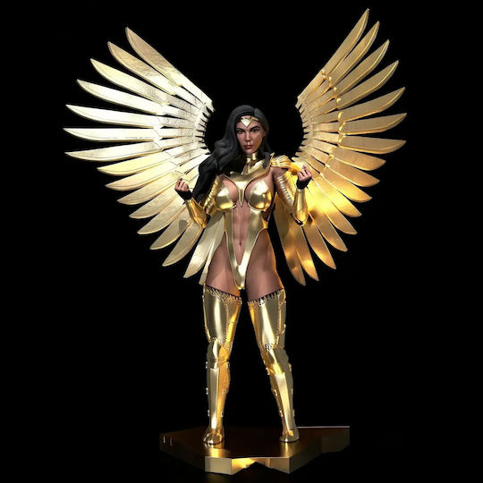 Unpainted 3D Figur Wonder Woman Golden Wing Painting Diy Geschenk Farben 15,2 Cm 1:12