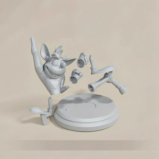 Άβαφη 3D Фигура Crash Bandicoot 1996 Fanart Боядисване DIY Подарък Цветове 30 см 1:6