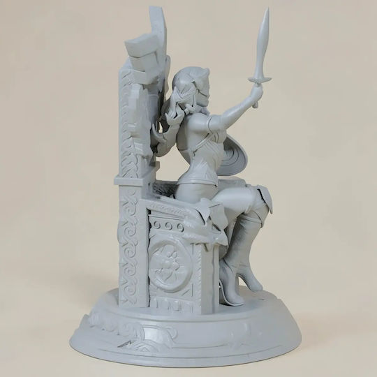 Sammlbare Figur Wonder Woman Auf Thron Unbemalt 3D Figur Diy Geschenk Farben 20 Cm 1:8