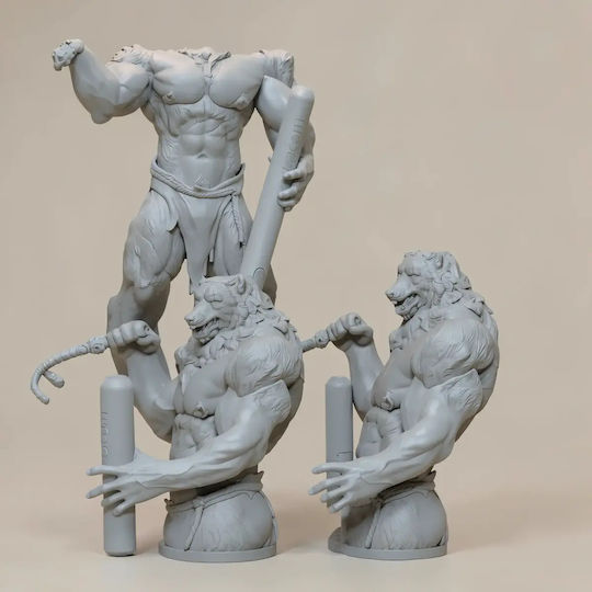 Άβαφη 3d Sammelbare Figuren Blade Wolf Pen Holder Basis Diy Δώρο Χρώματα 15,2 Cm 1:12