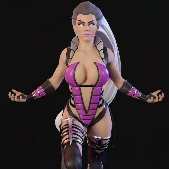 Небоядисана 3D Фигура Sindel 3D Печатен Модел Mortal Kombat Боядисване DIY Подарък Цветове 20 см 1:8