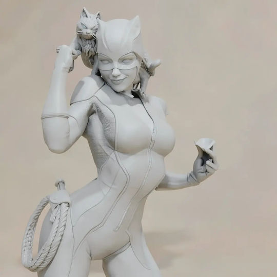 Unpainted 3D Figur Catwoman Diamond Digital Sculpture Painting Diy Geschenk Farben 15,2 Cm 1:12