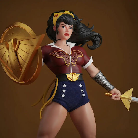 Abgebe 3d Figur Wonder Woman Bombshell 3d Druck Figurine Bemalen Diy Geschenk Farben 15,2 Cm 1:12
