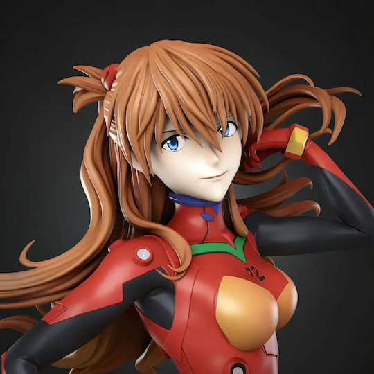 Άβαφη 3d Sammelbare Figur Asuka Langley Stand Pose 230mm Basis Diy Bemalung Geschenk Farben 20 Cm 1:8