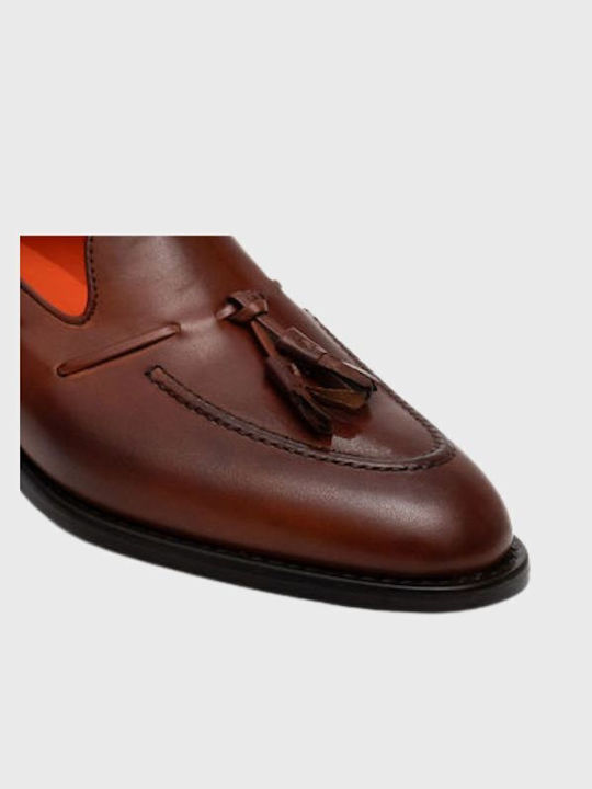 Leder Herren Mokassins in Braun Farbe