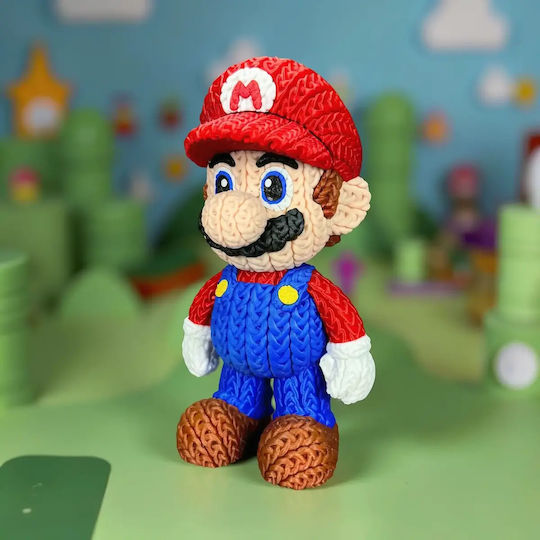 Unpainted 3D Figure Super Basic Knitted Super Mario Painting DIY Gift Colors 15.2 Cm 1:12