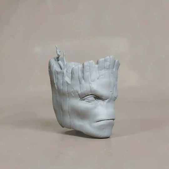 Άβαφη 3d Φιγούρα Custom Head Groot Angry Βάψιμο Diy Δώρο Χρώματα 15,2 Cm 1:12