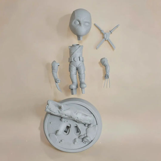 Άβαφη 3d Φιγούρα Deadpool Claw Chibi Βάψιμο Diy Δώρο Χρώματα 15,2 Cm 1:12