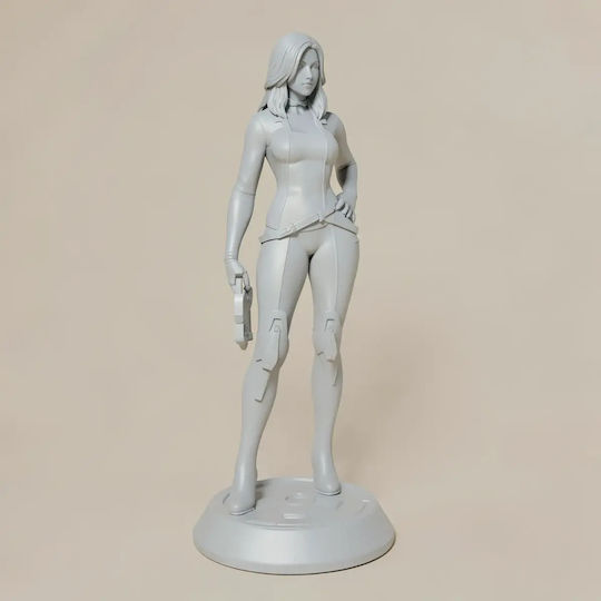 Unpainted 3D Figure Miranda Lawson Basic Stand Files Painting DIY Gift Colors 15.2 Cm 1:12