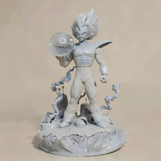 Небоядисана 3D Фигура Vegeta Държащ Dragonball 3D Печат Модели Боядисване DIY Подарък Цветове 20 См 1:8
