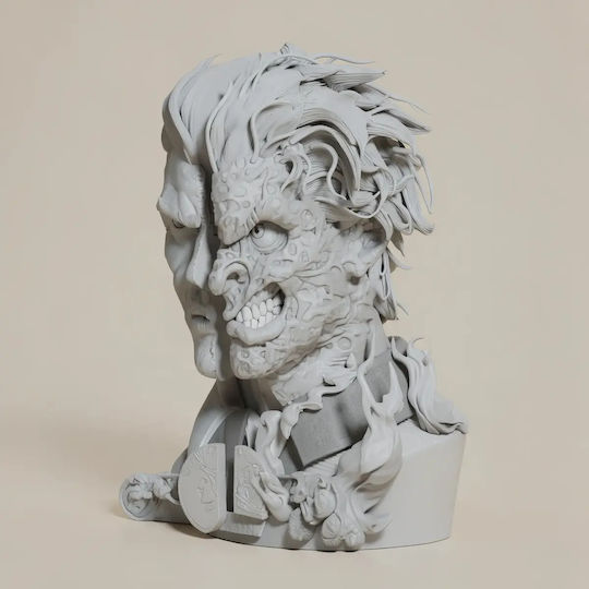 Άβαφη 3D Sammelbare Figur Two Face Book Holder Files Basis Diy Δώρο Χρώματα 15,2 Cm 1:12