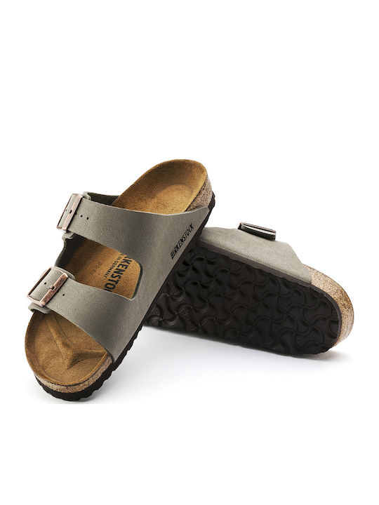 Arizona Birko-Flor Nubuck Leder Herrensandalen Stone Regelmäßig Passform