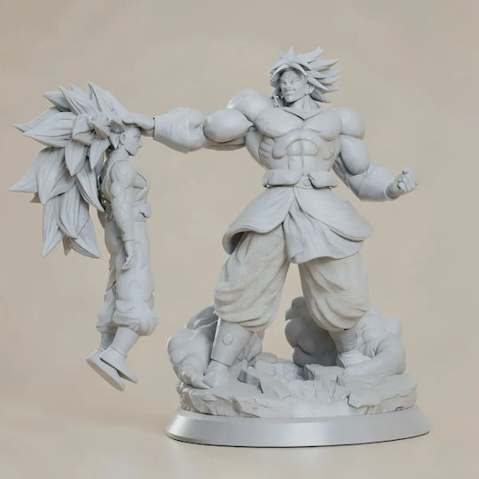 Небоядисана 3D Фигура Broly Killing Goku 3D Печат Модели Боядисване DIY Подарък Цветове 30 См 1:6