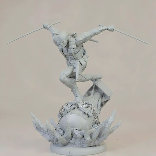 Unpainted 3D Figure Deadpool Boom Digital Painting DIY Gift Colors 15.2 Cm 1:12
