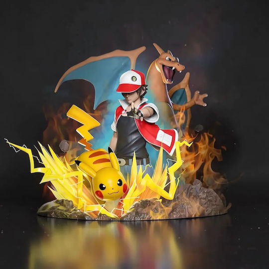 Άβαφη 3d Φιγούρα Red Pokemon Digital Sculpture Βάψιμο Diy Δώρο Χρώματα 20 Cm 1:8