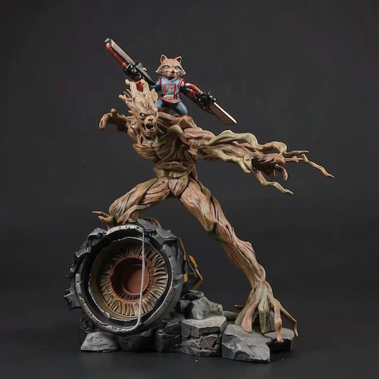 Unpainted 3D Figure Rocket Vs Groot V2 Painting Diy Gift Colors 15.2 Cm 1:12