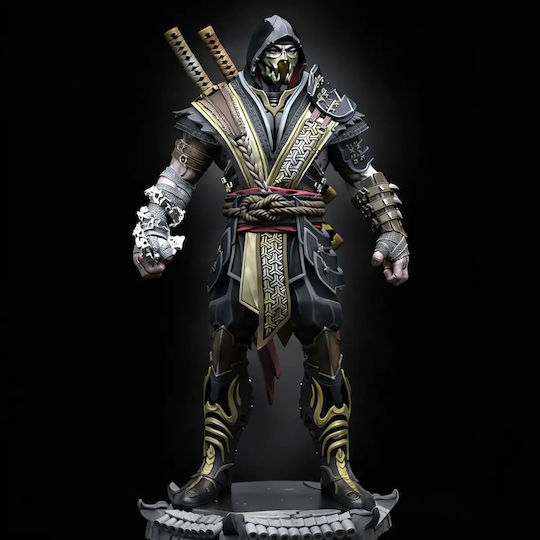 Άβαφη 3D Фигура Scorpion От Mortal Kombat Миниатюра Боядисване DIY Подарък Цветове 15,2 См 1:12