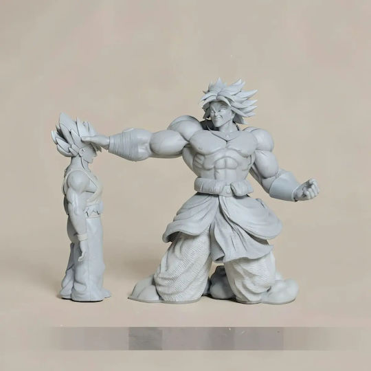 Небоядисана 3D Фигура Broly Killing Goku 3D Печат Модели Боядисване DIY Подарък Цветове 15,2 см 1:12