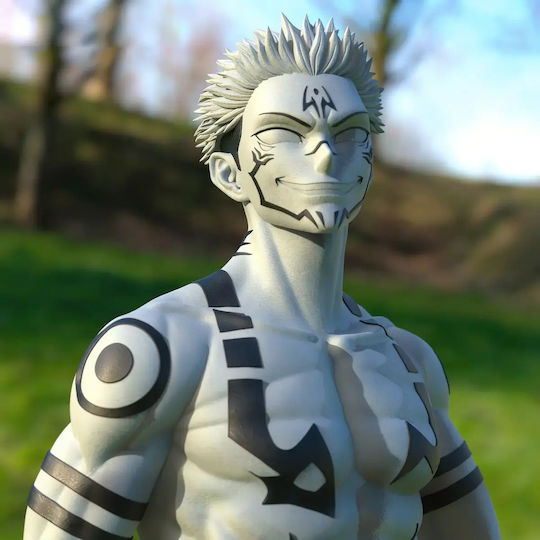 Άβαφη 3D Фигура Sukuna Standing Jujutsu Kaisen Боядисване DIY Подарък Цветове 30 см 1:6