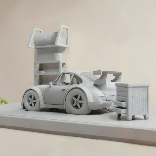 Άβαφη 3d Sammelbare Figuren Modell Kit Car Porsche 964 Rwb Bemalung Diy Geschenk Farben 20 Cm 1:8
