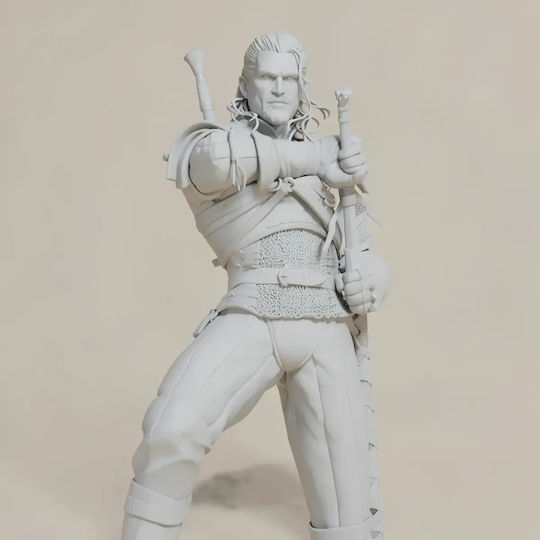 Sammlbare Figur Άβαφη 3d Geralt Schwert Basis Pose Βάψιμο Diy Δώρο Χρώματα 20 Cm 1:8