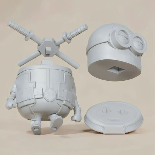 Unpainted 3D Figure Deadpool Minion Files Painting Diy Gift Colors 20 Cm 1:8