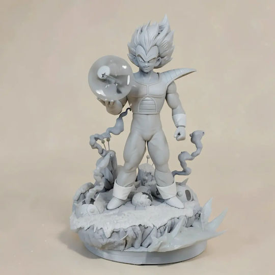 Небоядисана 3D Фигура Vegeta Holding Dragonball 3D Печат Модели Боядисване DIY Подарък Цветове 15,2 См 1:12
