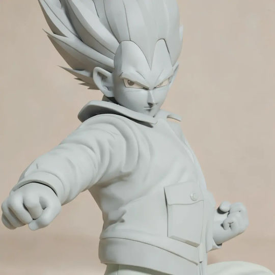 Unpainted 3D Figure Vegeta Casual Kungfu Sculptures 3D Printing Painting DIY Gift Colors 20 Cm 1:8