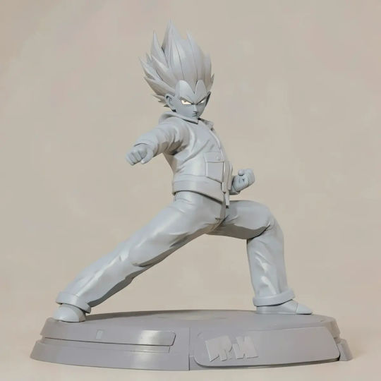 Unpainted 3D Figure Vegeta Casual Kungfu Sculptures 3D Printing Painting DIY Gift Colors 20 Cm 1:8