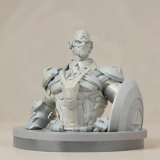 Unpainted 3D Figure Captain America Thor Painting DIY Gift Colors 30 Cm 1:6